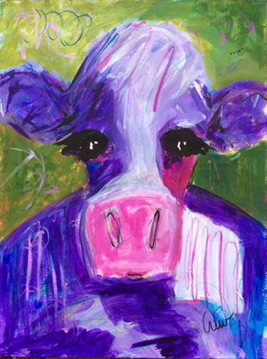 Original Cows Paintings by Susan Crew