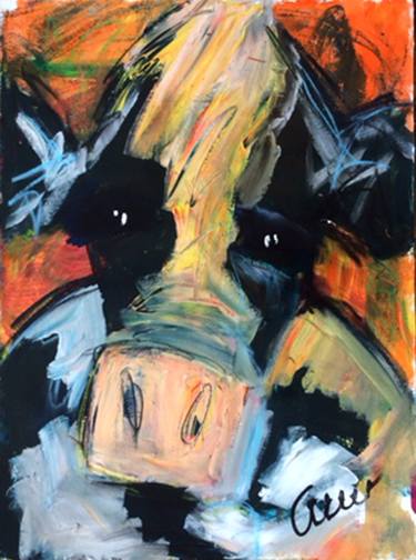 Original Cows Paintings by Susan Crew