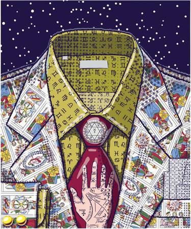 Original Symbolism Outer Space Printmaking by Maj Fortier