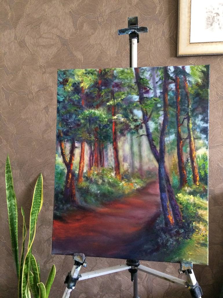 Original Abstract Landscape Painting by Natalia Kucherenko