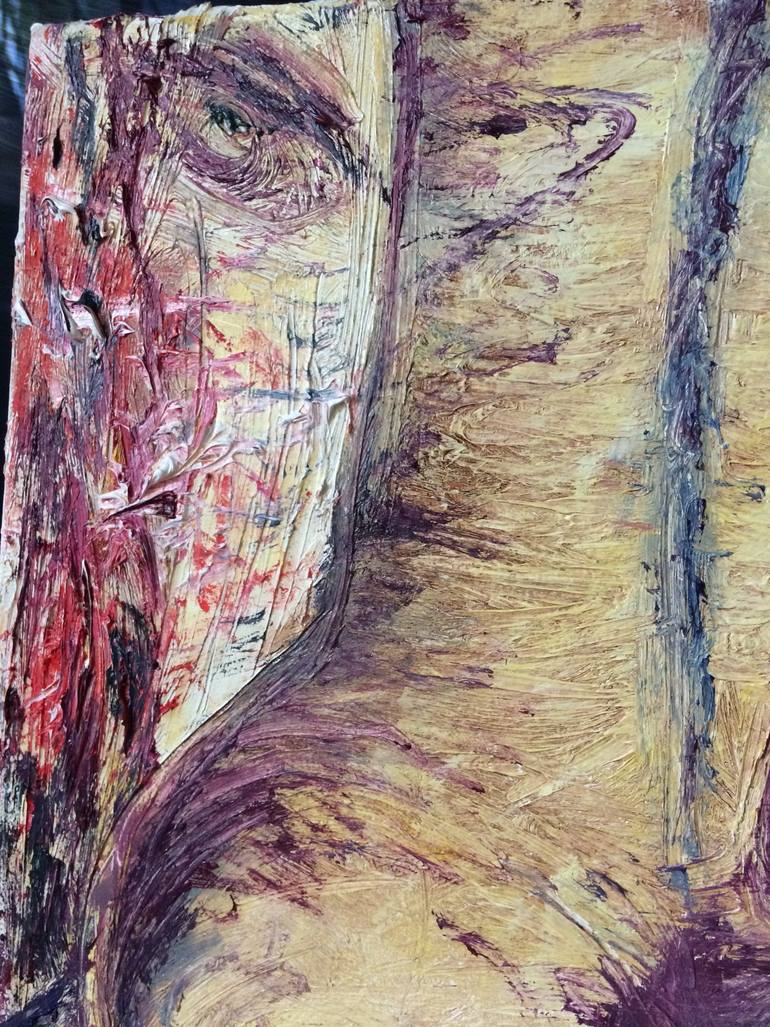 Original Abstract Expressionism Erotic Painting by Natalia Kucherenko