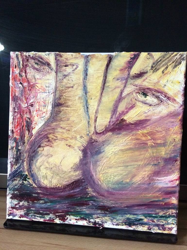 Original Abstract Expressionism Erotic Painting by Natalia Kucherenko