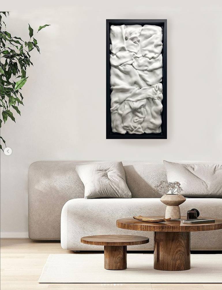 Original Black & White Abstract Sculpture by Viacheslav ZAYKIN