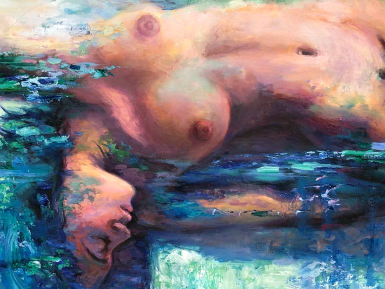 Original Contemporary Erotic Painting by Viacheslav Zaykin