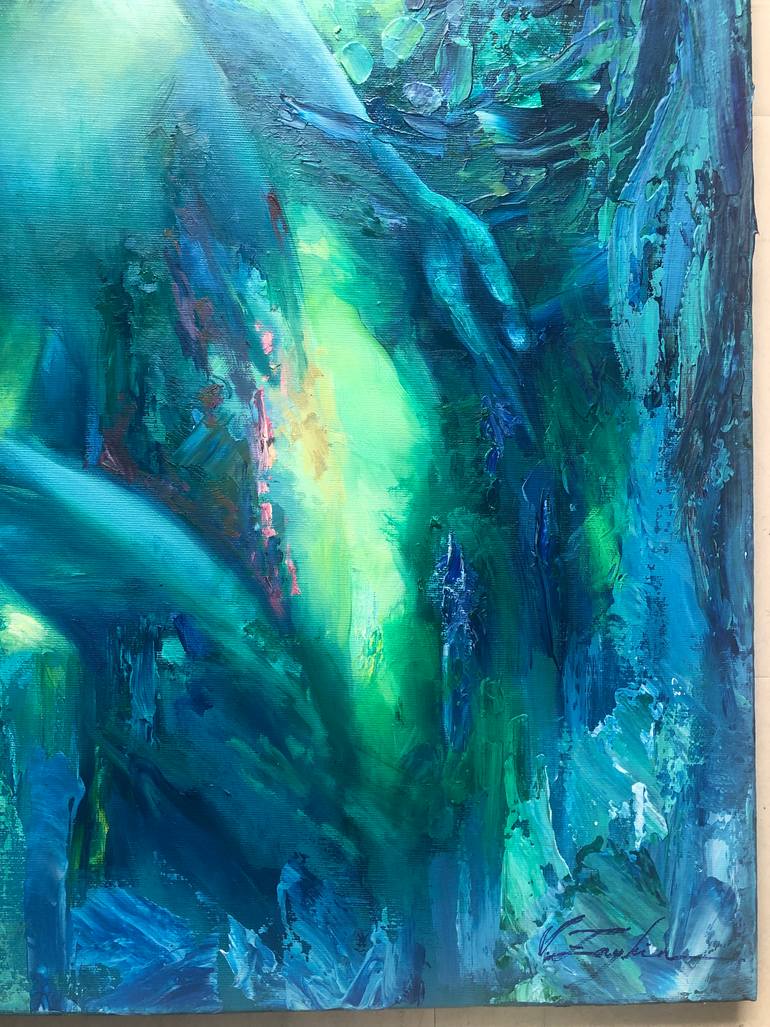 Original Abstract Expressionism Erotic Painting by Viacheslav Zaykin