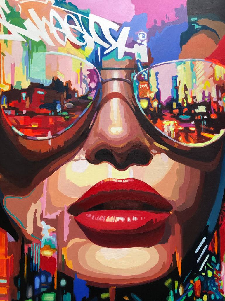 Original Pop Art Pop Culture/Celebrity Painting by Viacheslav Zaykin