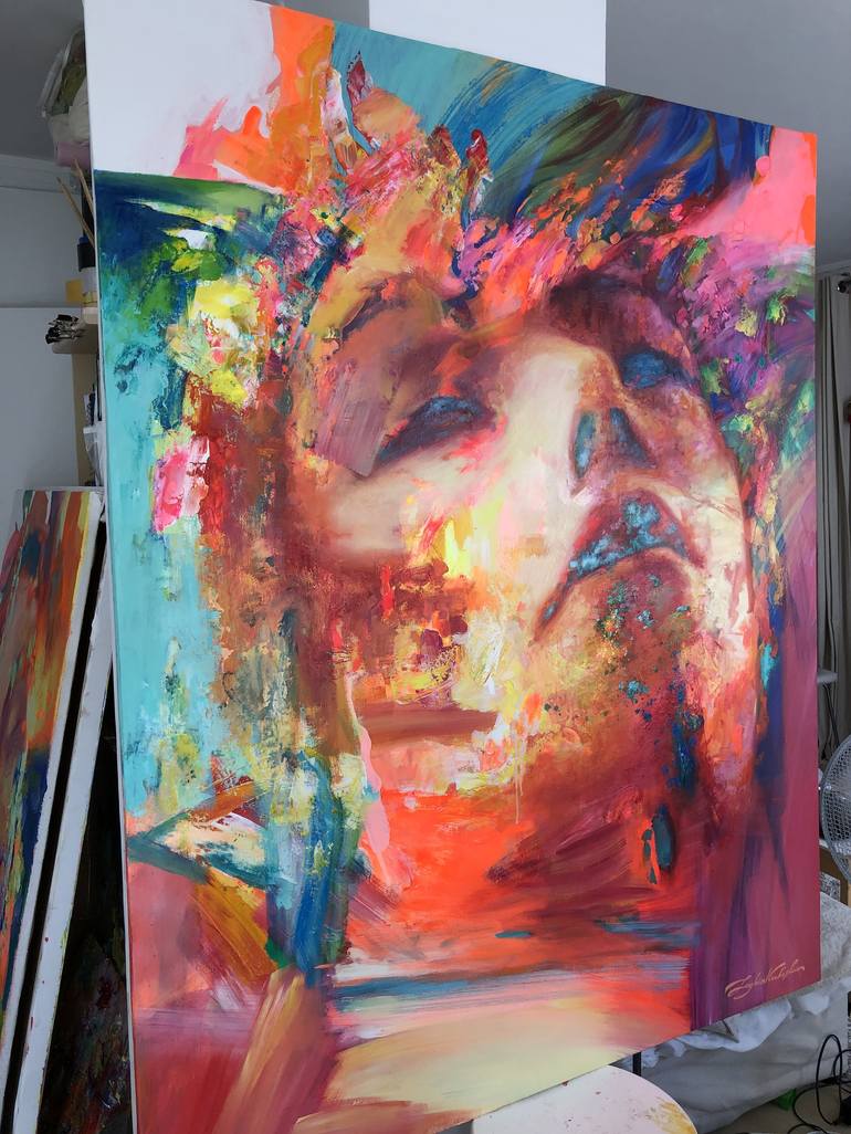 Original Abstract Portrait Painting by Viacheslav ZAYKIN