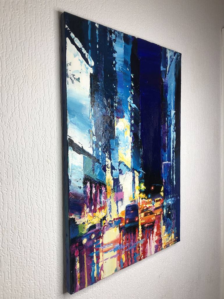 Original Abstract Expressionism Architecture Painting by Viacheslav ZAYKIN
