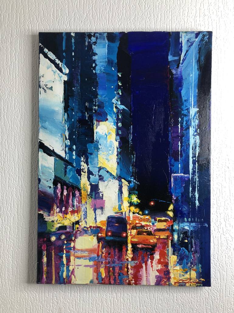 Original Abstract Expressionism Architecture Painting by Viacheslav ZAYKIN