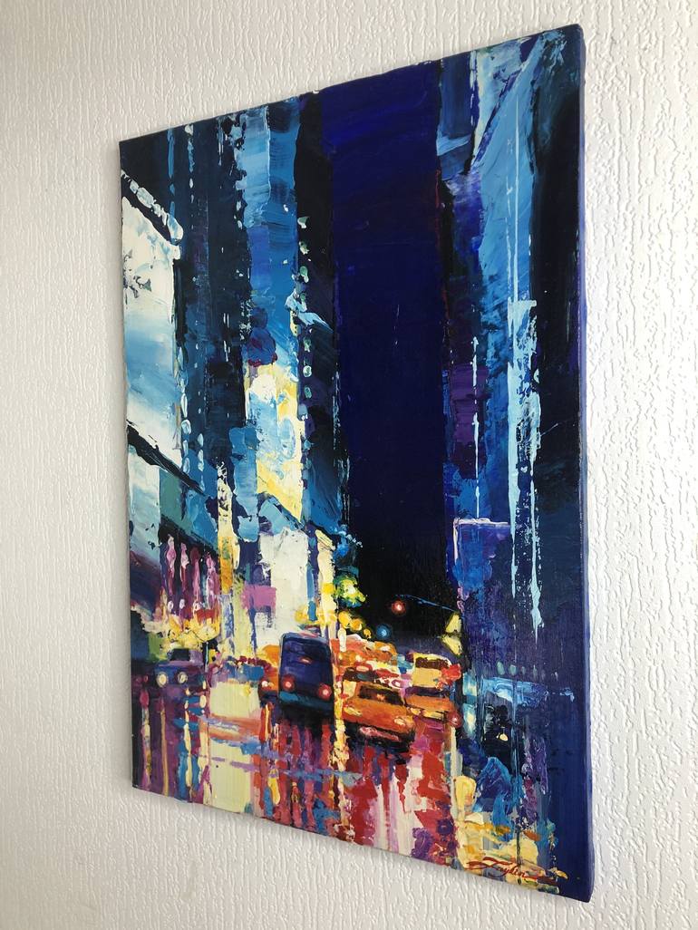 Original Abstract Expressionism Architecture Painting by Viacheslav ZAYKIN