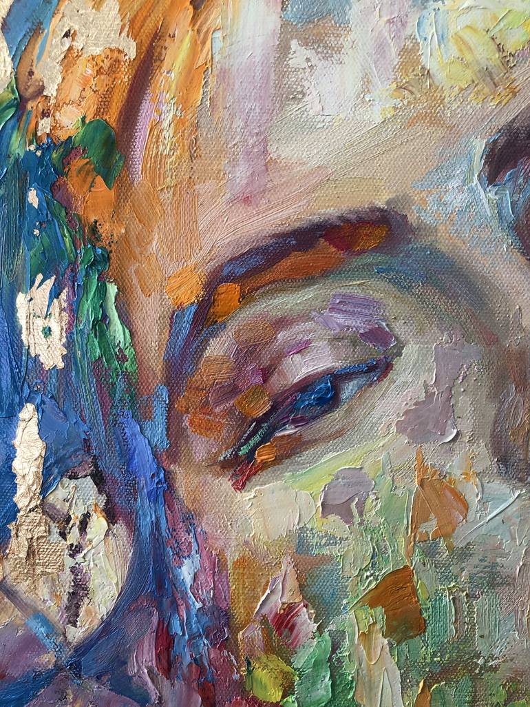 Original Abstract Portrait Painting by Viacheslav Zaykin