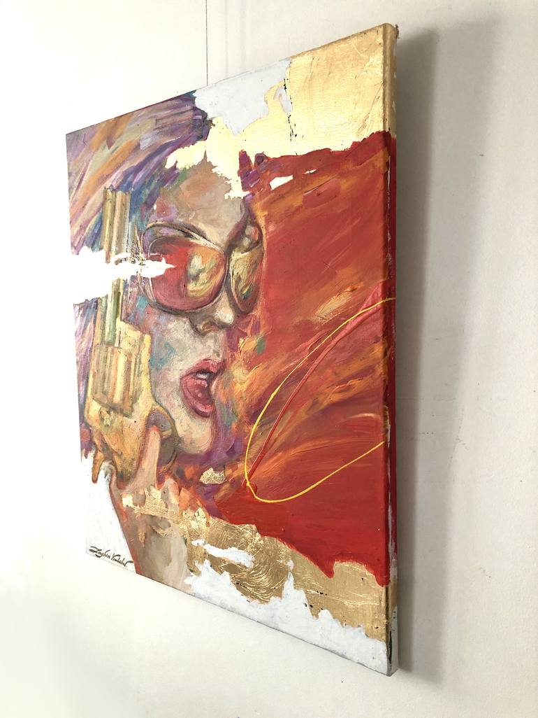 Original Abstract Portrait Painting by Viacheslav ZAYKIN