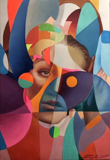 Print of Abstract Portrait Paintings by Viacheslav ZAYKIN