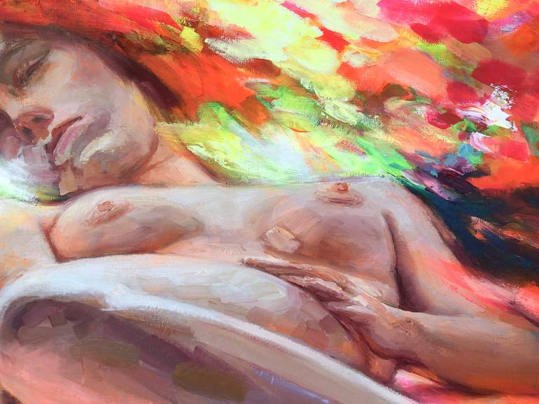 Original Fine Art Nude Painting by Viacheslav ZAYKIN