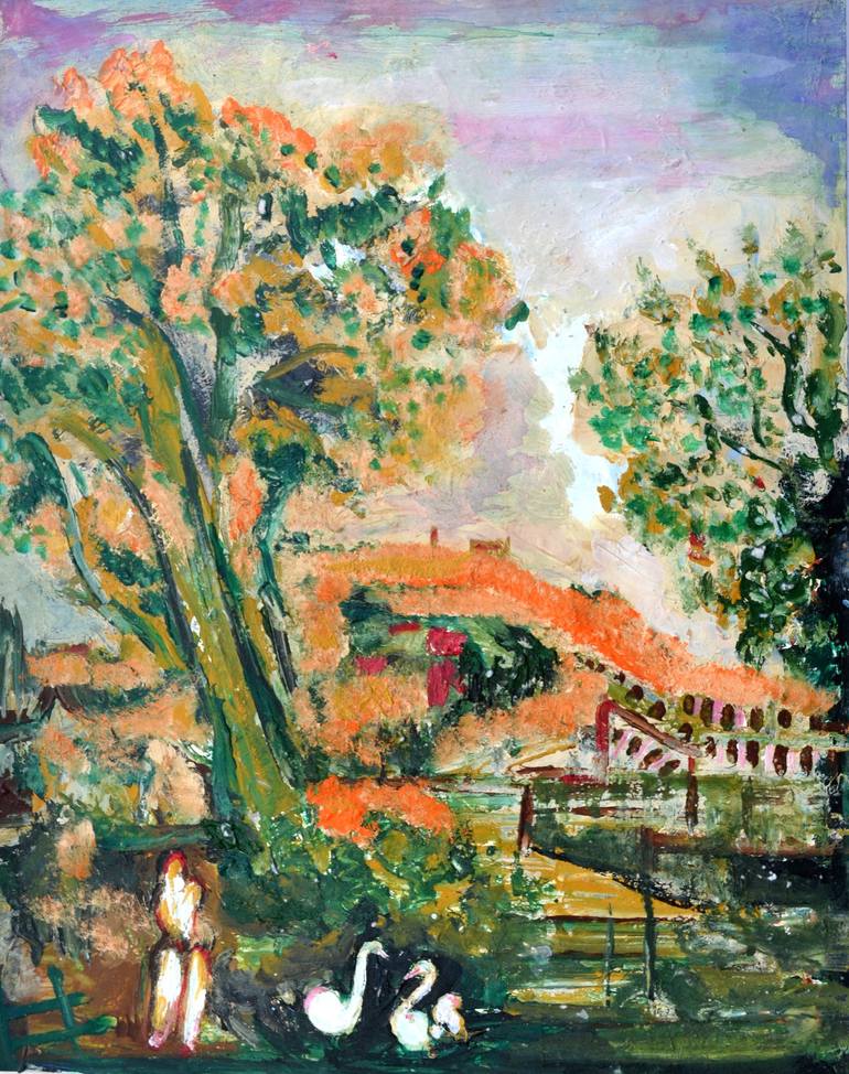 Original Impressionism Landscape Painting by Anand Manchiraju