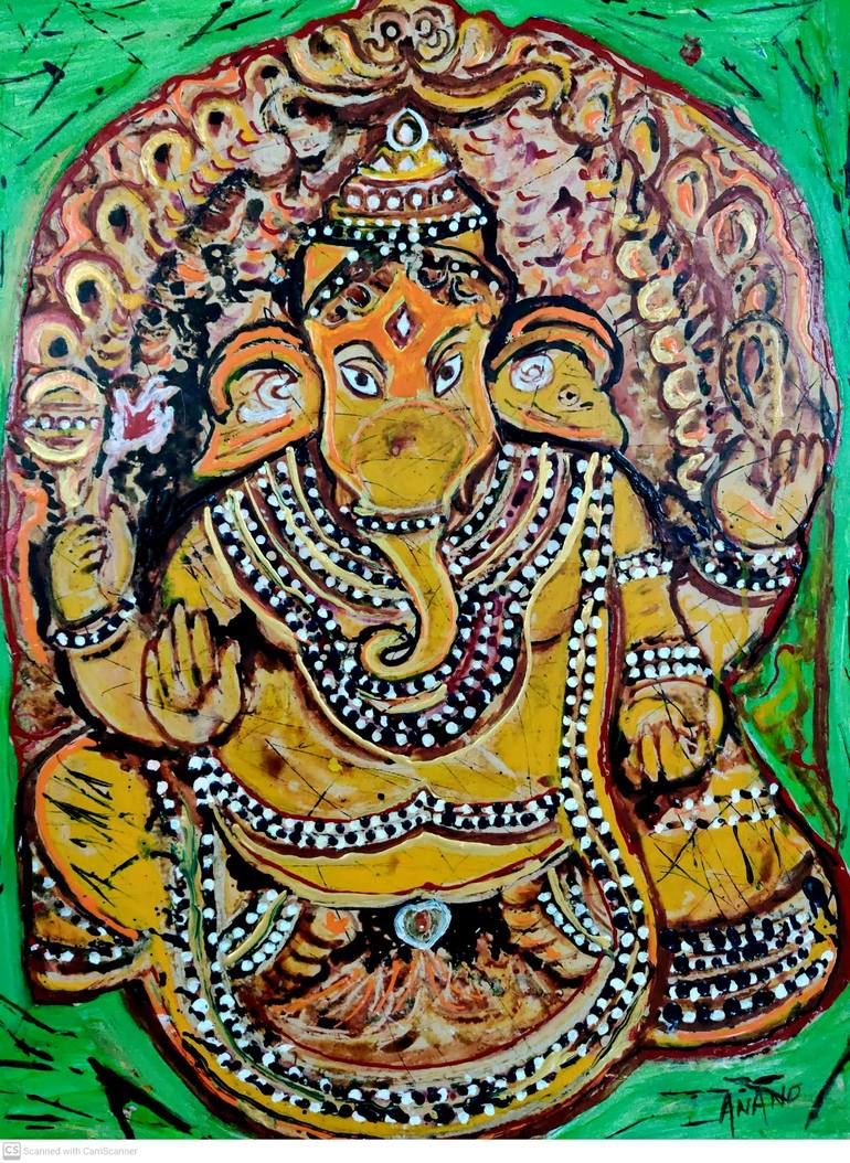 Original Contemporary Classical mythology Painting by Anand Manchiraju