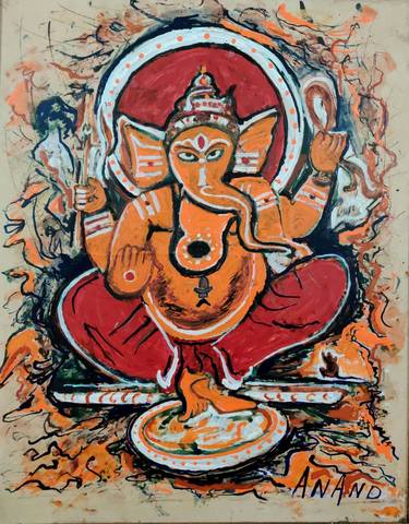 Original Abstract Expressionism Religious Paintings by Anand Manchiraju