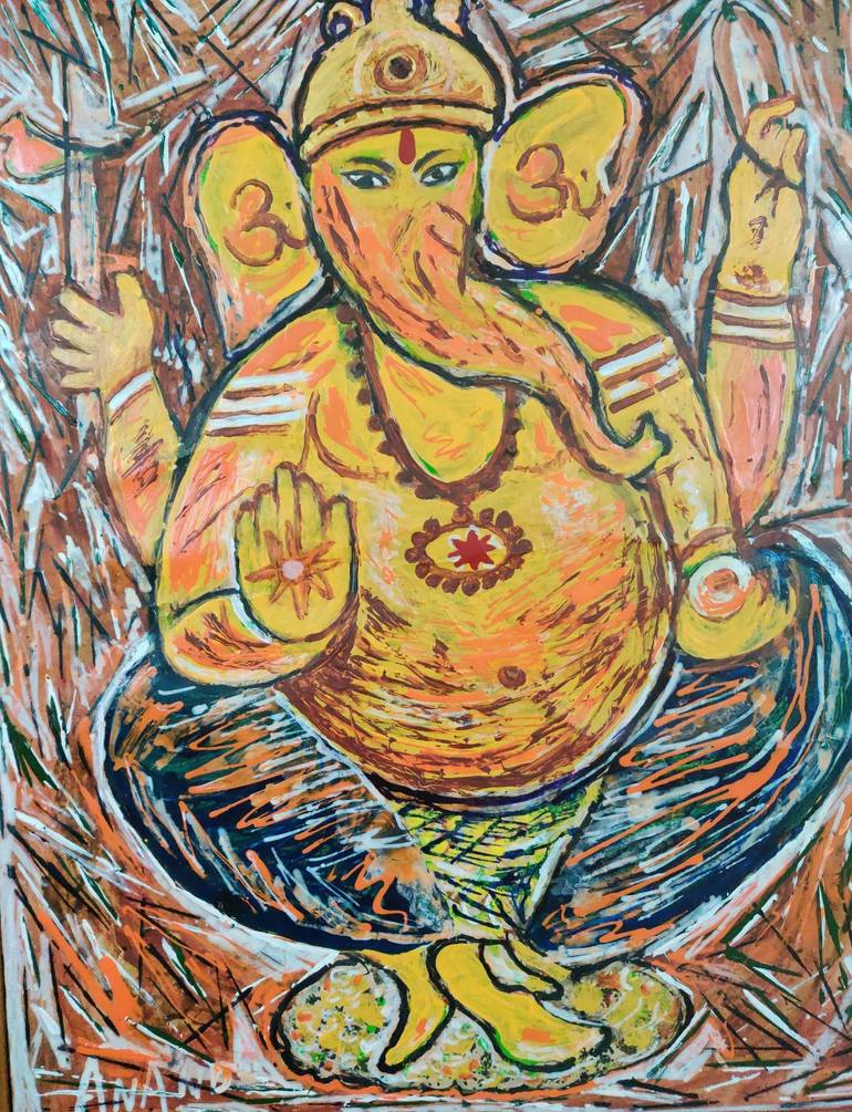 Original Contemporary Religious Painting by Anand Manchiraju