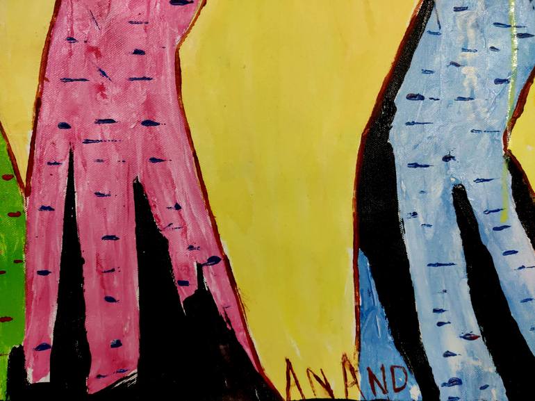 Original Impressionism Women Painting by Anand Manchiraju