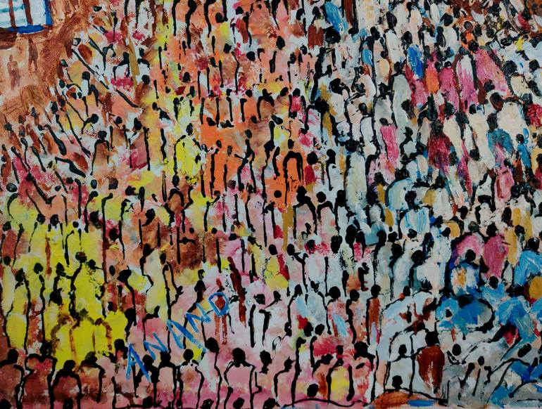 Original Impressionism Classical Mythology Painting by Anand Manchiraju