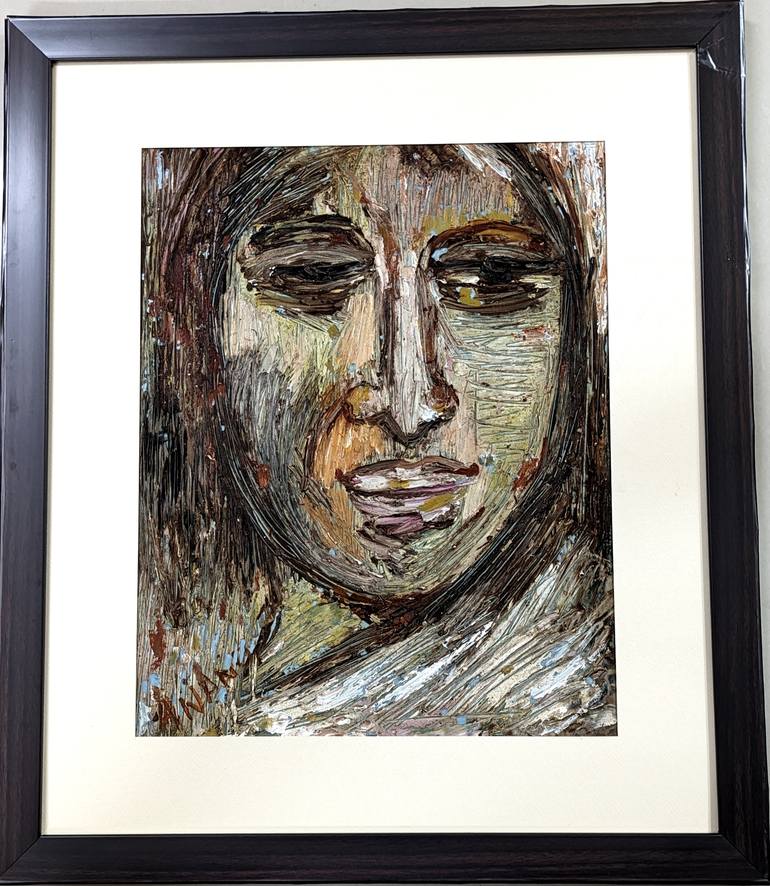 Original Impressionism Women Painting by Anand Manchiraju