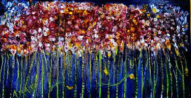 Original Abstract Expressionism Floral Paintings by Anand Manchiraju