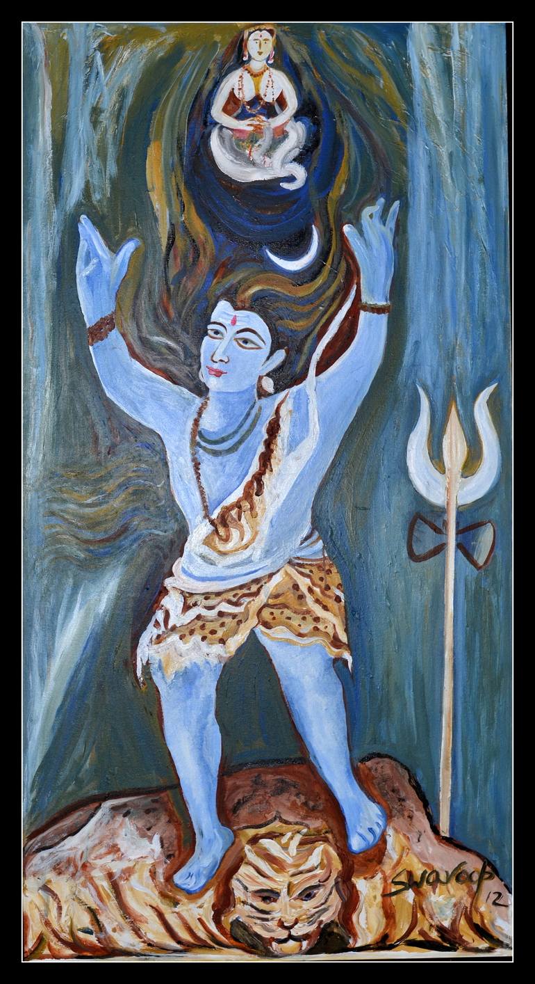 LORD SIVA-BEHOLDER OF GANGES Painting by Anand Manchiraju ...