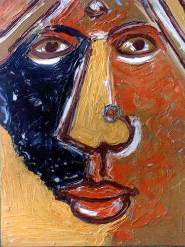 Original Abstract Expressionism Portrait Paintings by Anand Manchiraju