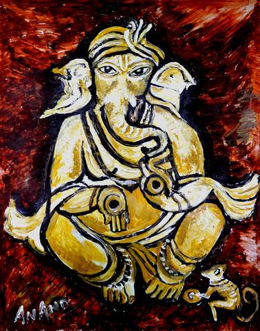 Original Abstract Expressionism Religious Paintings by Anand Manchiraju
