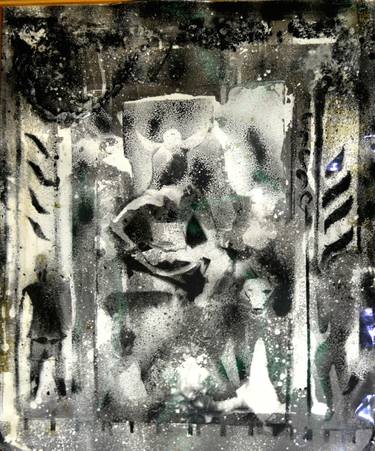 Original Abstract Expressionism Religious Mixed Media by Anand Manchiraju