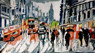 Original Impressionism Cities Paintings by Anand Manchiraju