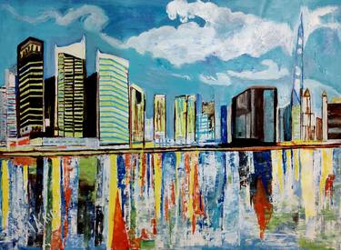 Original Impressionism Cities Paintings by Anand Manchiraju
