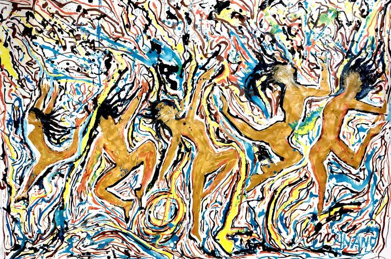 Original Abstract Expressionism Abstract Paintings by Anand Manchiraju