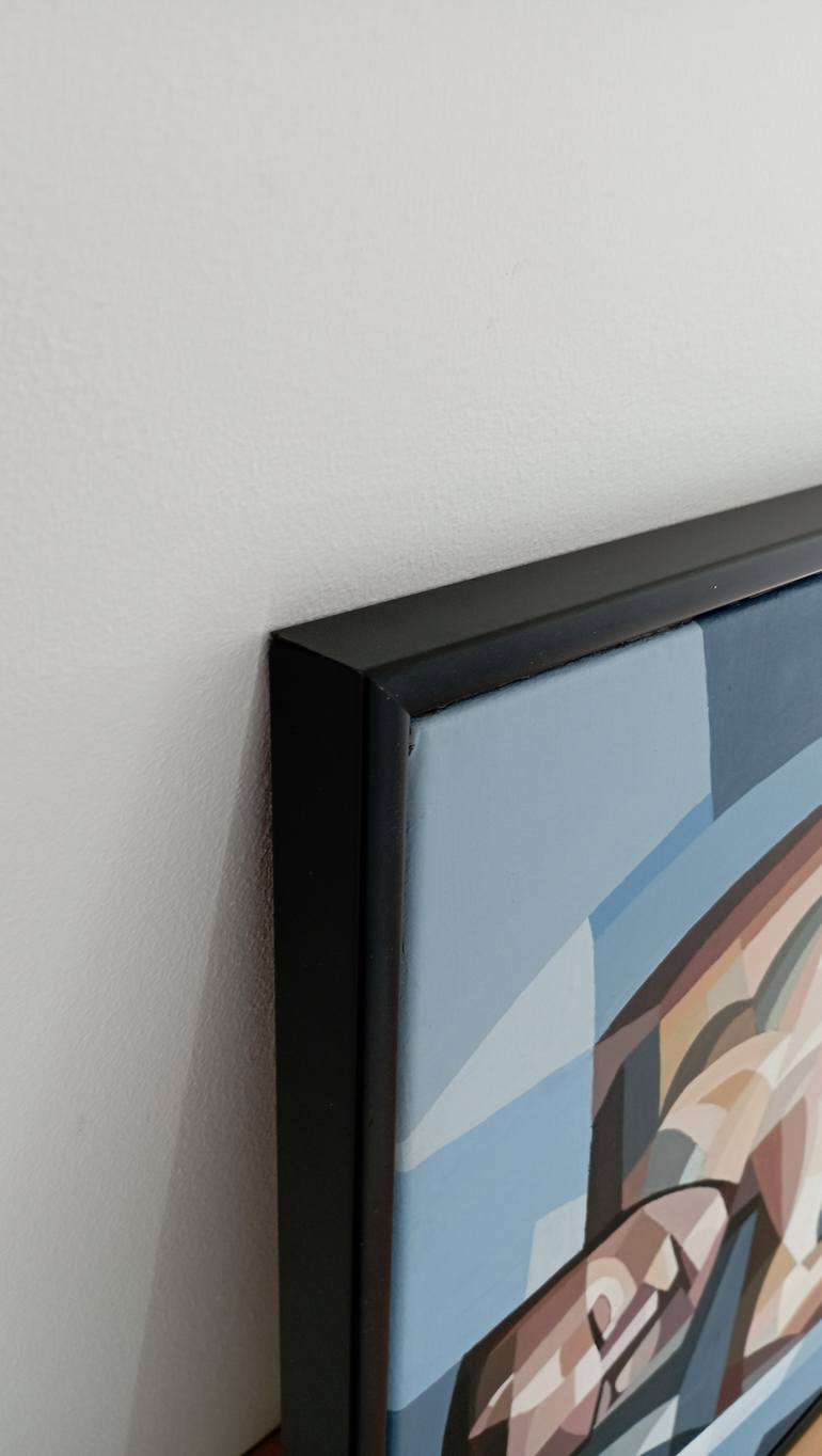 Original Cubism Nude Painting by Andy Dobbie