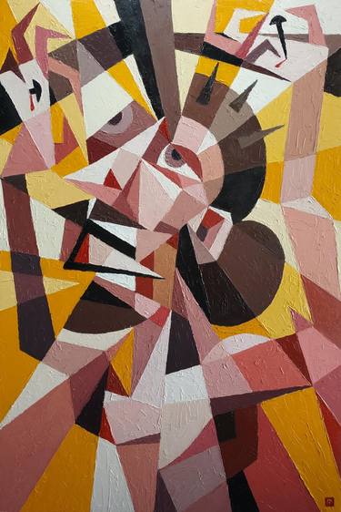 Print of Cubism Religion Paintings by Andy Dobbie