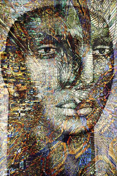 Print of Abstract Expressionism Portrait Mixed Media by Shaun Alexander