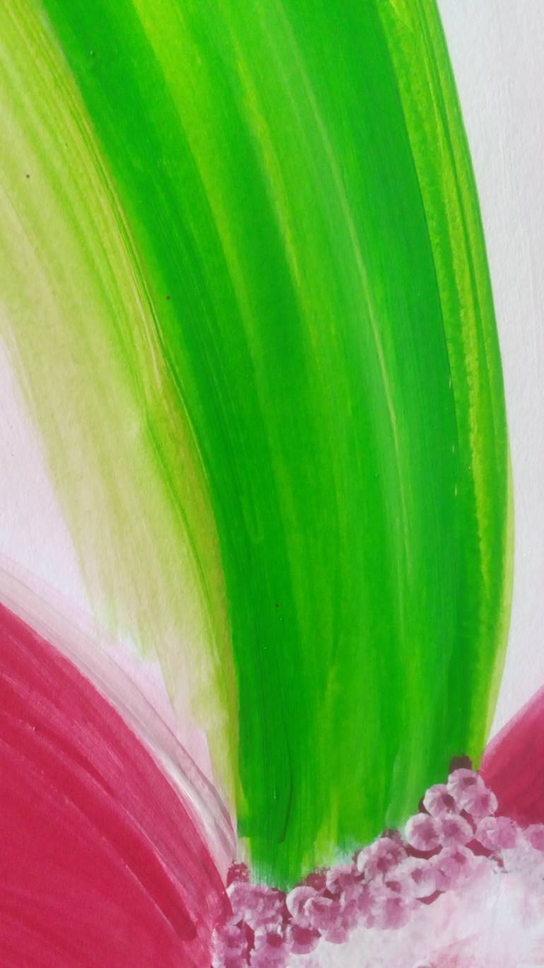 Original Abstract Floral Painting by Rupa Kumari
