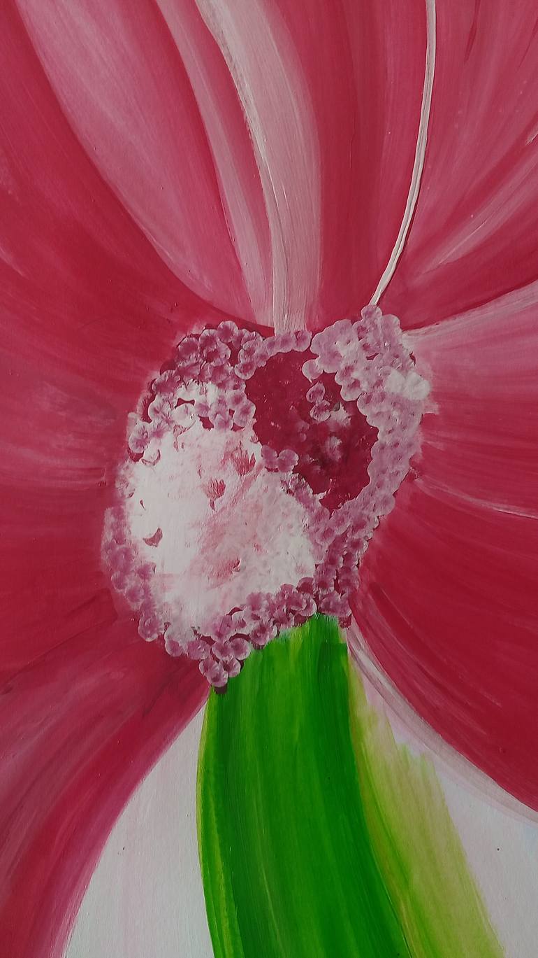Original Abstract Floral Painting by Rupa Kumari