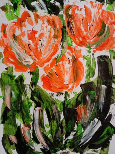 Print of Abstract Floral Paintings by Rupa Kumari