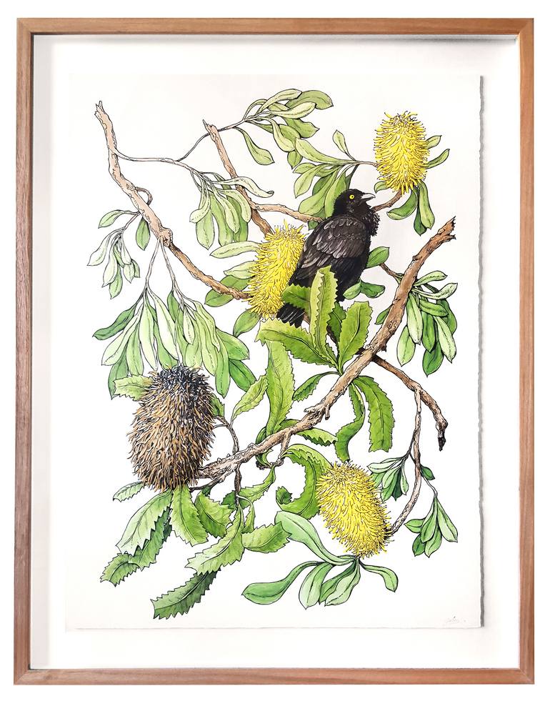 Original Folk Nature Drawing by Pilar Basa