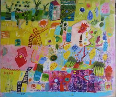 Original Abstract Garden Paintings by Ashot Harutyunyan