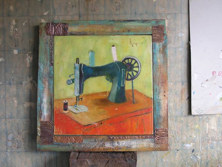 Original Expressionism Geometric Painting by Ashot Harutyunyan