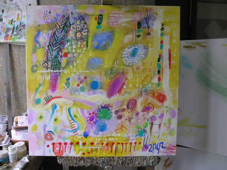 Original Abstract Expressionism Abstract Painting by Ashot Harutyunyan