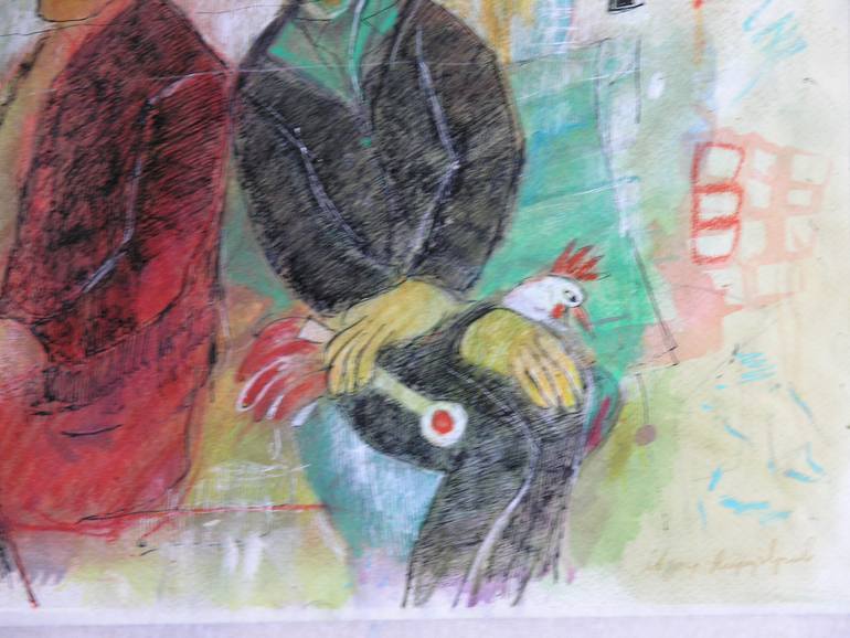 Original Abstract People Painting by Ashot Harutyunyan