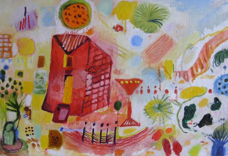 Original Art Nouveau Abstract Painting by Ashot Harutyunyan