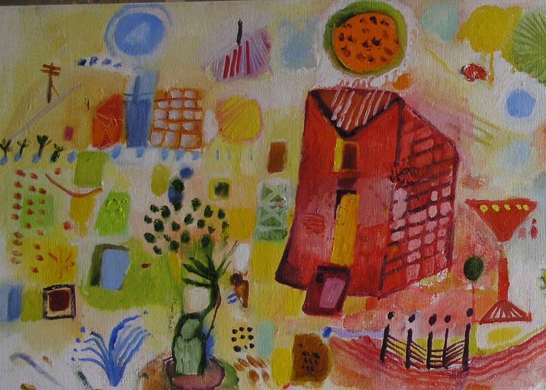 Original Art Nouveau Abstract Painting by Ashot Harutyunyan
