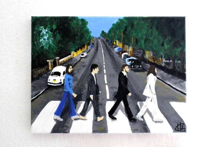 The Beatles - Abbey Road Painting by Jan-Torben Ginschel