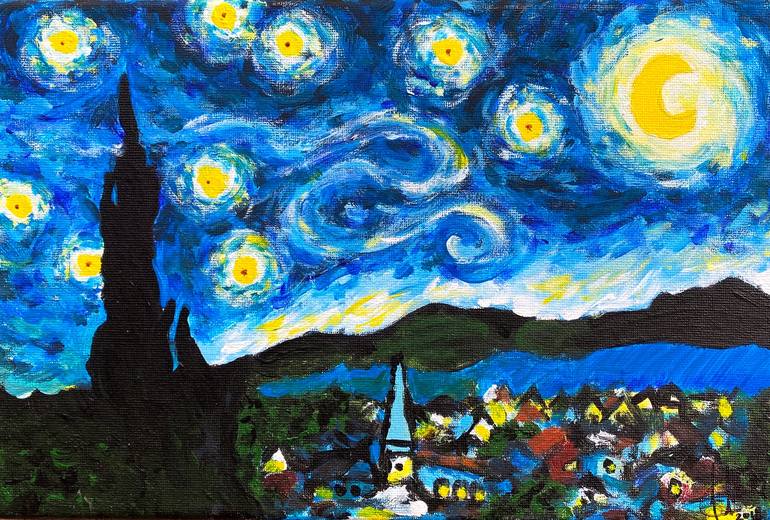 The Starry Night - Vincent van Gogh  Reproductions of famous paintings for  your wall