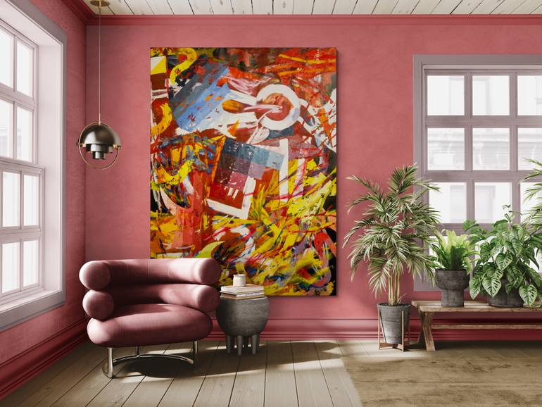Original Abstract Expressionism Abstract Painting by Miguel Sopena