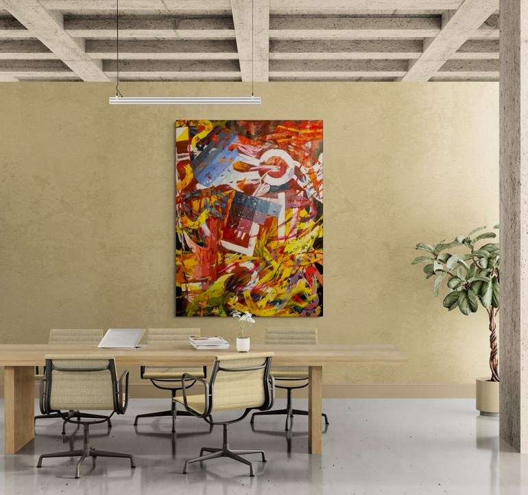 Original Abstract Expressionism Abstract Painting by Miguel Sopena